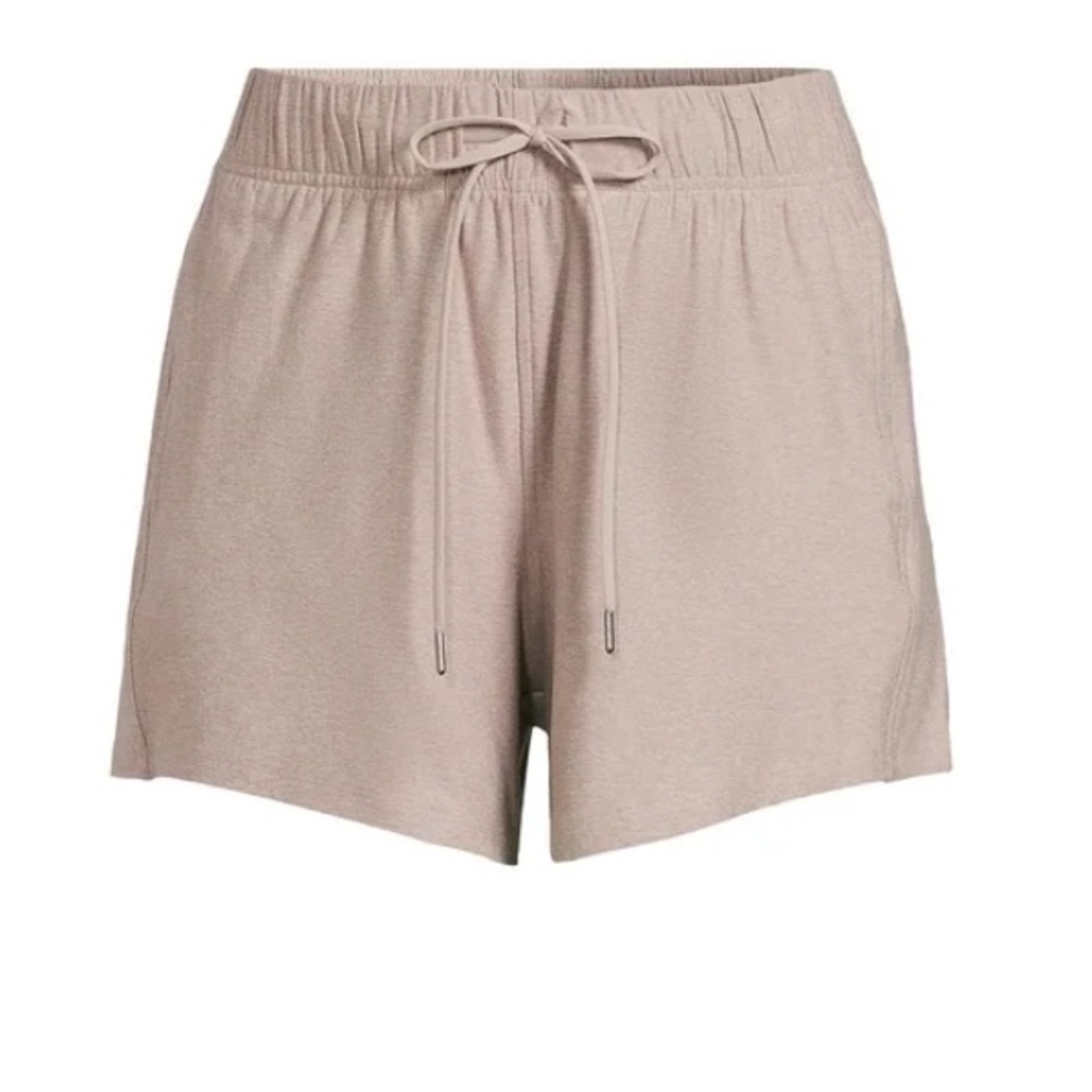 Athletic Works Women's Buttercore Soft Performance Shorts, Cream Heather, L